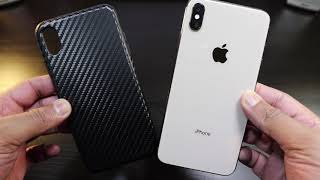 Apple IPhone 10S Max Carbon Fiber Leatherish Case [upl. by Aniratac]