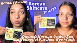 Quench Bravocado Brightening Under Eye Hydrogel Mask Review  Quench Korean Under Eye Hydrogel Mask [upl. by Hildagard]