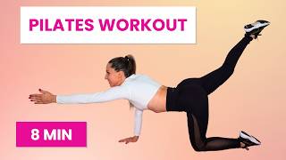 8 MIN FULL BODY PILATES WORKOUT  Beginner friendly  Full Body Toning  Floor Only [upl. by Puritan]