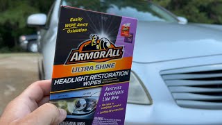 ArmorAll Ultra Shine Headlight Restoration Wipes Test [upl. by Leunamnauj370]