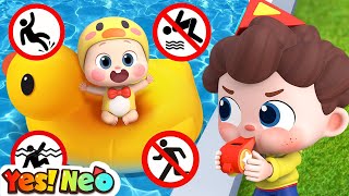 Pool Safety Song  Safety Tips  Five Little Ducks  Nursery Rhymes amp Kids Songs  Yes Neo [upl. by Annaehs347]