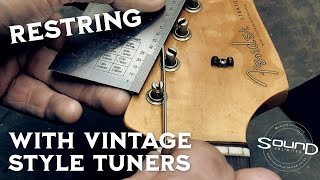 Restring with Vintage Tuners  Fender [upl. by Inar]