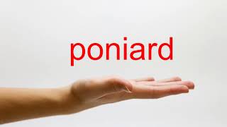 How to Pronounce poniard  American English [upl. by Mohl]