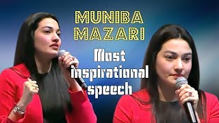 Most inspirational speech  Muniba Mazari  Iron lady of pakistan [upl. by Yrrem]