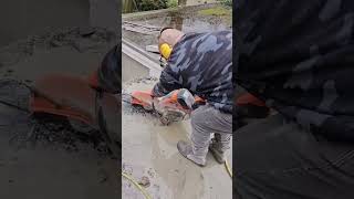 beton slopen beton zagen met Stihl Ts800 bij Shenhoff Sloopbedrijf [upl. by Range]