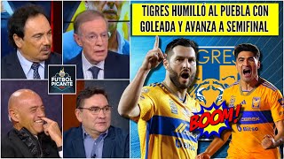 TIGRES GOLEÓ al Puebla y clasificó a semifinales de LIGA MX Se enfrentará a PUMAS  Futbol Picante [upl. by Airtap]