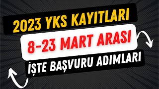 2023 YKS Başvuruları Başladı  YKS Başvuru Şartları [upl. by Bedell]