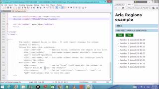 HTML5ARIA REGION CONTROL with Example [upl. by Nivek]