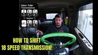 Shifting 18 speed transmission fast gears turbo whistles [upl. by Lessirg]