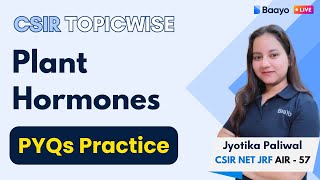 CSIR PYQs  Plant hormones botany planthormones [upl. by Atinar]