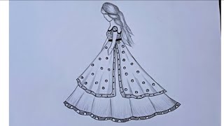 pencil drawing easy  pencil drawing girl  pencil drawing trending art drawing [upl. by Kcirreg]