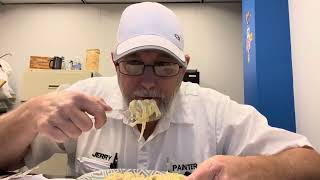 Michelina’s Grande Bacon Parmesan Linguine Meal  The Beer Review Guy [upl. by Merilee]