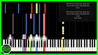 quotWarriorsquot Imagine Dragons  Synthesia Instrumental  Lyrics [upl. by Damara]