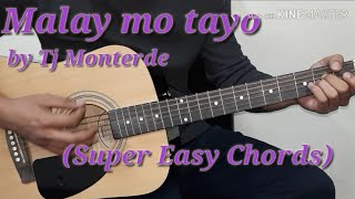 Malay mo tayo  Tj Monterde Easy Guitar Chords Guitar Tutorial [upl. by Ilajna429]