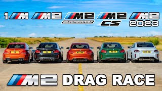 BMW M2 Generations DRAG RACE [upl. by Nyladnek]