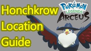 Pokemon Legends Arceus Honchkrow locations guide how to catch Honchkrow [upl. by Avner181]