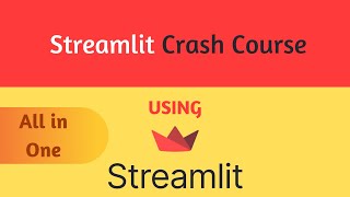 Streamlit Tutorial  Streamlit Getting Started Tutorial for Beginners  Full Streamlit Tutorial [upl. by Alaehcim]