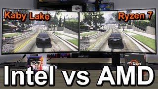 Intel vs AMD 2017  SeiteanSeite Vergleich [upl. by Hgielrebmik]