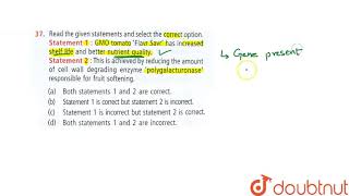 Read the given statements and select the correct option Statement 1  GMO tomato [upl. by Leventhal]