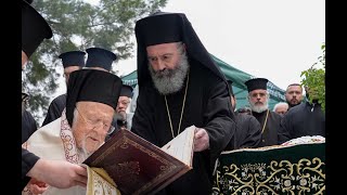 Ecumenical Patriarch visititing St Athanasios Greek Orthodox Church Rookwood NSW Australia [upl. by Ttebroc211]