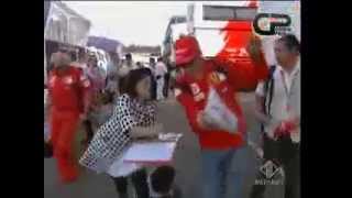 Kimi Raikkonen fan knocks over own child [upl. by Saeger]