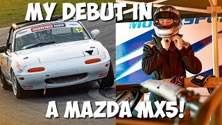 My Debut In A Mazda Mx5  Downforce Radio Mazda Mx5 Clubman Championship Snetterton Vlog [upl. by Ecneitap]