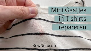 DIY  Mini Gaatjes in je TShirts repareren [upl. by Arabela]