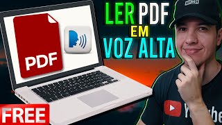 Como LER PDF em VOZ ALTA no PC Grátis [upl. by Shiri]