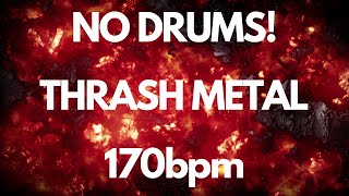 No Drums Thrash Metal Backing Track 170bpm [upl. by Lejna]