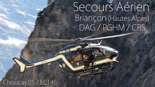 Secours aérien de Briançon Hautes Alpes  DAG  PGHM  CRS [upl. by Aehsan574]