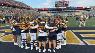 WVU football warmups 1  Sep 21 2024 [upl. by Ynaffad]