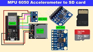 MPU 6050 SD Card ESP32  ESP32 Gyroscope Accelerometer Project  SD Card Logging with MPU6050 [upl. by Oneil741]