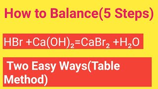 HBr CaOH2CaBr2 H2O Balanced EquationHydrobromic Acid Plus Calcium Hydroxide Balanced Equation [upl. by Carmelina]