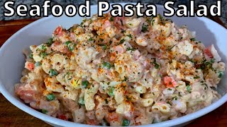 Seafood Pasta Salad Recipe Delicious [upl. by Burtis]