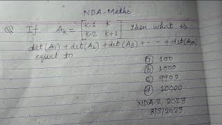 If Ak then what is detA1detA2detA3detA100 equal to  NDA 22023 Maths solution [upl. by Aihsital]