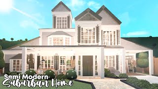 Bloxburg 20k SemiModern Suburban Mansion FULL BUILD  Roblox [upl. by Adnovoj]