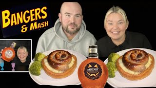 BANGERS amp MASH sausage mashedpotatoes gravy yorkshirepudding foodie uk eatingshow [upl. by Khichabia]