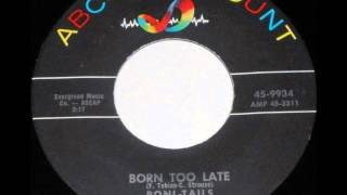 Poni Tails  Born Too Late on 1958 ABC Paramount 45 Record [upl. by Lily361]