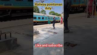 railway pointsman duty best job in railway level1 group d [upl. by Sucul]