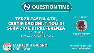 Terza fascia ATA certificazioni titoli di servizio e di preferenza [upl. by Elamaj]