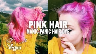 DYING MY HAIR PINK  MANIC PANIC HOT HOT PINK HAIR DYE [upl. by Lirbij871]