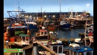 N Ireland Portavogie Fishing Fleet Harbour Night  Historic Landscape Scenery [upl. by Emmalynne]