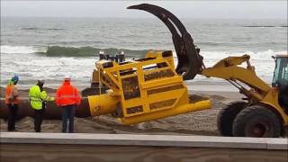 Army Corps Dune Construction Begins In Ortley Beach [upl. by Ahsiekram]