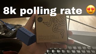 Unboxing razer 8k hyperpolling wireless dongle  fortnite gameplay [upl. by Ahsiyk996]