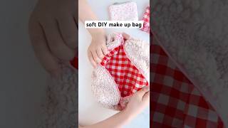 DIY boxy make up zipper bag 🪡 Sewing pattern  video tutorial for beginners sewing [upl. by Ecirtaemed]