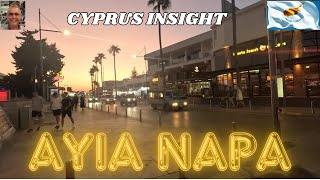 Stroll Around Ayia Napa Cyprus on an August Evening [upl. by Ati]