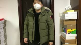 Canada Goose Wyndham Parka Black Label Heritage Military green [upl. by Hadwin]