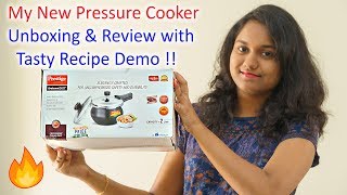 Prestige Cooker Unboxing amp Review 2018 with Tasty Recipe Demo [upl. by Relyuc]