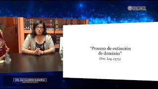 PROCESO DE EXTINCIÓN DE DOMINIO  Luces Cámara Derecho 108  EGACAL [upl. by Vida]