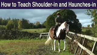 How to Teach Shoulderin and Haunchesin At liberty inhand and ridden [upl. by Vinni]